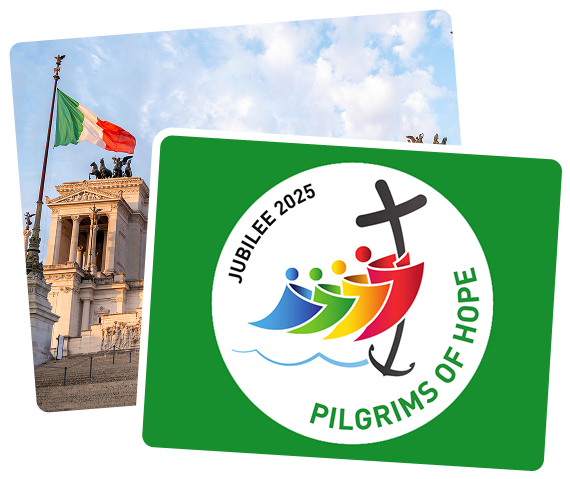 Vatican Jubilee 2025 logo symbolizing pilgrimage and hope